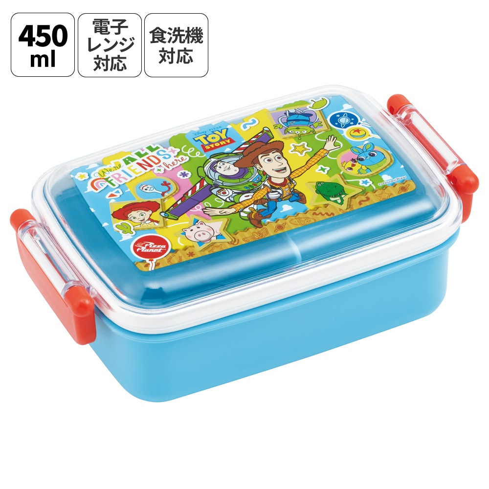 スケーター お弁当箱 子供用 450ml 食洗機対応 日本製 おかずがつぶれにくいドーム型ふた skater RBF3AN トイストーリー 26年 トイ・ストーリー 男の子 女の子【キャラクター 1段 ランチボックス 角型 可愛い 幼稚園 キッズ】