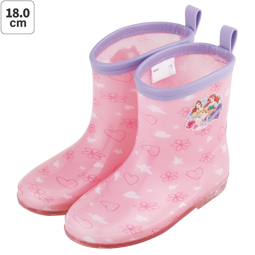 長靴 キッズ 子供 18cm かわいい レインブーツ 歩きやすい 幼稚園 キャラクター skater スケーター RIBT18 ディズニー プリンセス 25年 女の子 女子