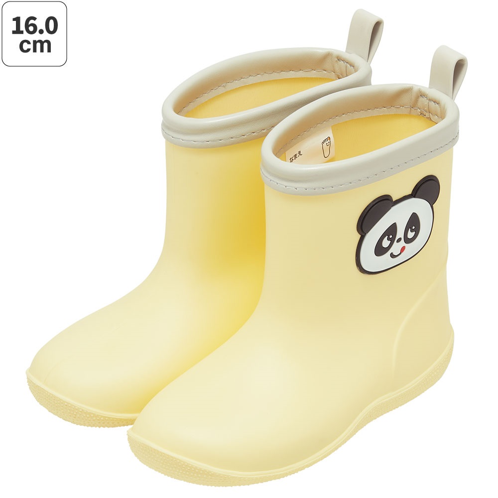 ワッペン 付き レインブーツ 長靴 キッズ 子供 16cm おしゃれ かわいい スケーター skater RIBTW16 ゴパン パンダ パンダ柄 ぱんだ 男の子 女の子