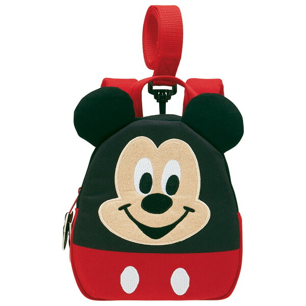 【送料無料】【ベビー用品】ハーネス付きダイカットリュックサック●ミッキーマウス●//キャラクターバッグ おでかけ 小物入れ ミニバッグ 可愛い キャラバッグ かばん リュック 迷子防止// スケーター