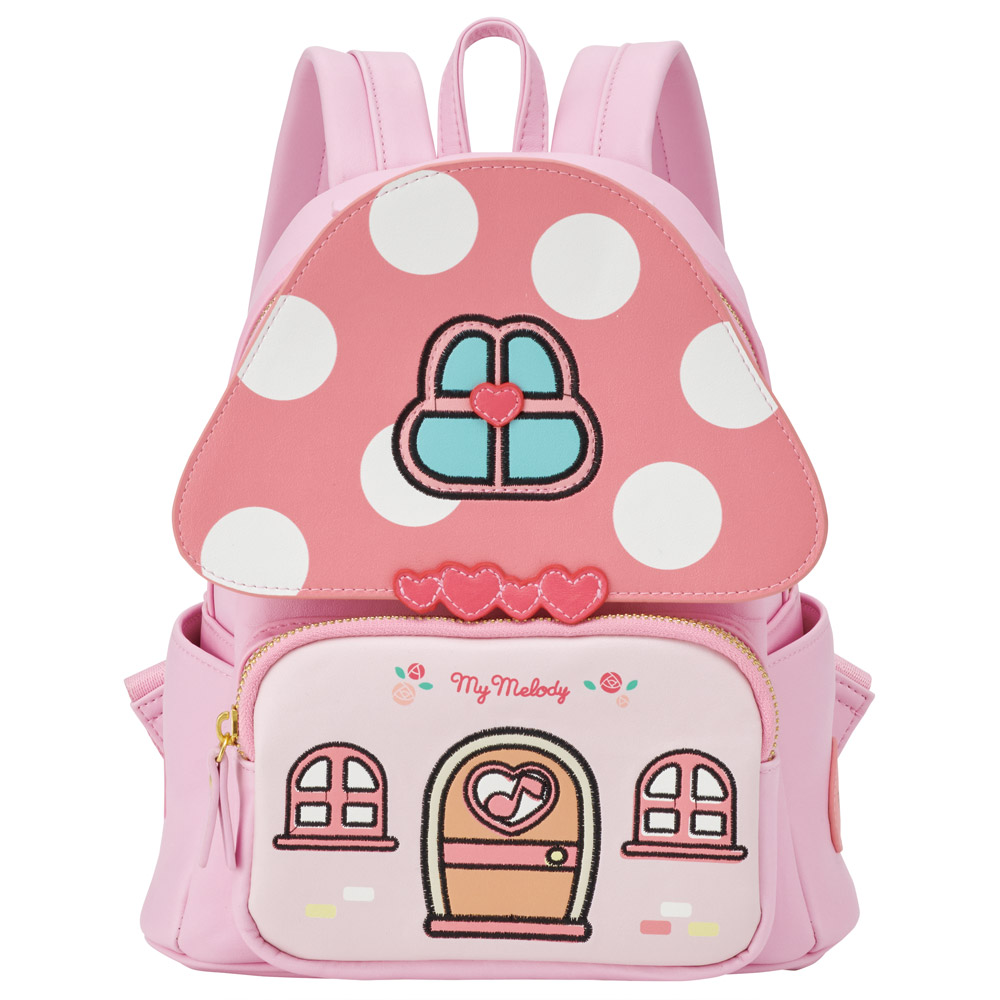 ミニ リュック おでかけ かばん バッグ　家型　カバン 子供 キッズ キャラクター かわいい スケーター skater RYUL60 マイメロディ マイメロ サンリオ 女の子 女子【こども お出かけ 可愛い】