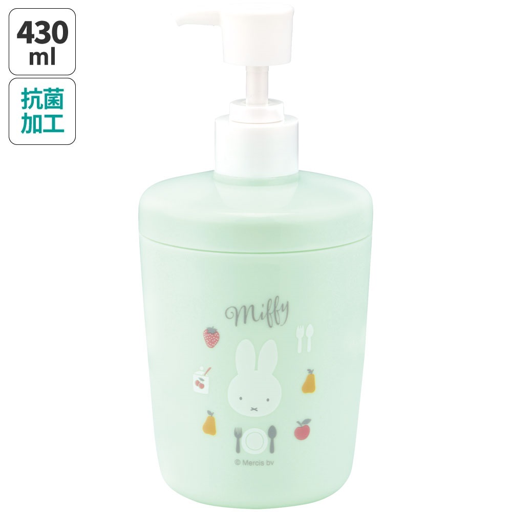 ソープ ディスペンサー 430ml キャラクター ボトル 詰め替え 手洗い スケーター skater SD1 ミッフィー Miffy うさこちゃん 女の子 女性【バス用品 お風呂 バスグッズ 浴用用品】