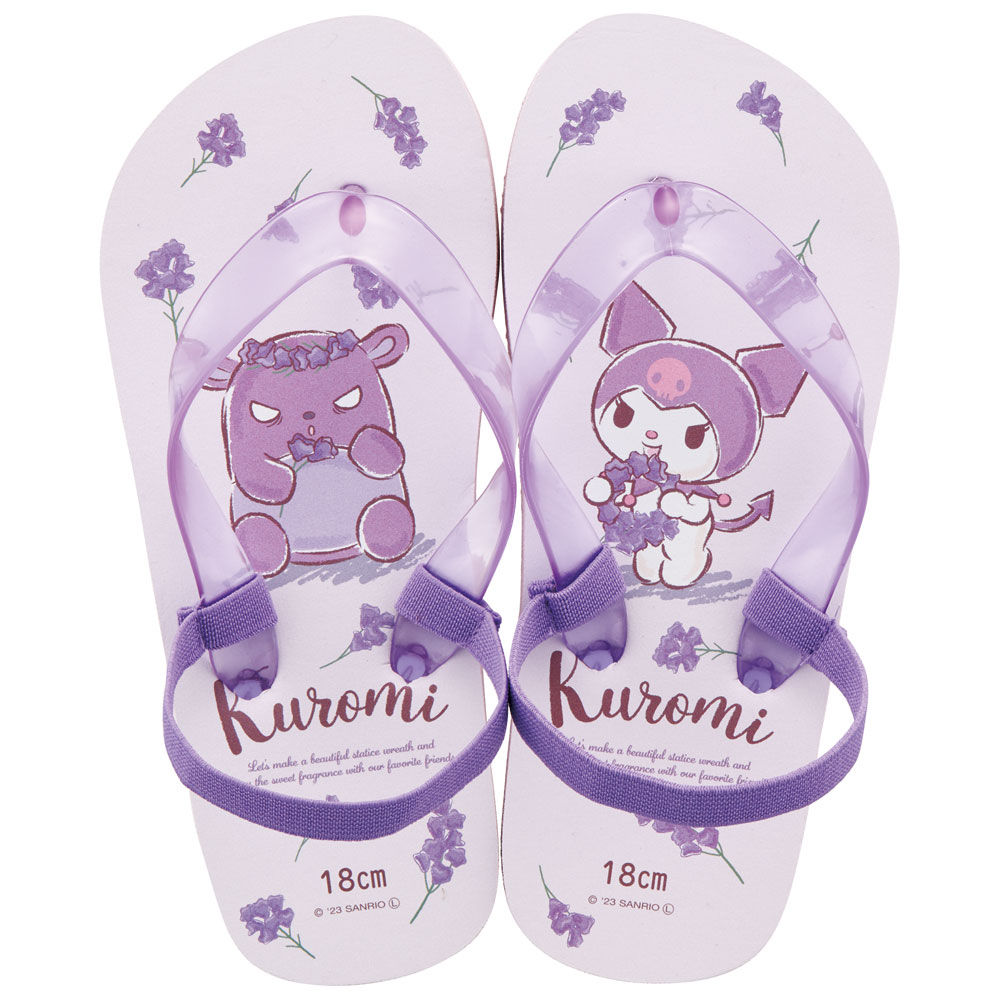 ビーチサンダル キッズ 18cm 子供 キャラクター サンダル 夏用 痛くない スケーター skater SDBE18 クロミ クロミちゃん マイメロ 女の子 女子【18 ビーサン子ども 海 プール ゴムバンド付き 子供用 夏 プレゼント】