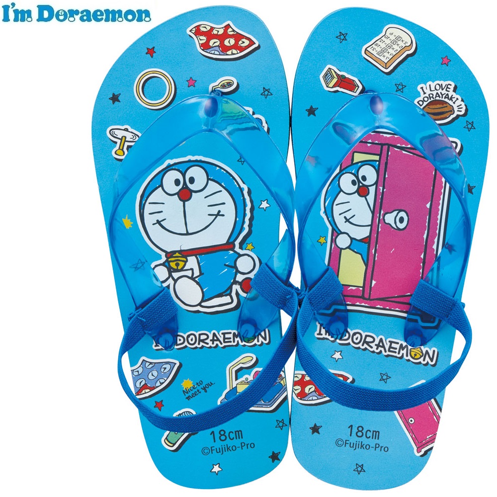 ビーチサンダル キッズ 18cm 子供 キャラクター サンダル 夏用 痛くない skater スケーター SDBE18 ドラえもん どらえもん 男の子 女の子 男子 女子【18 ビーサン子ども 海 プール ゴムバンド付き 子供用 夏 プレゼント】