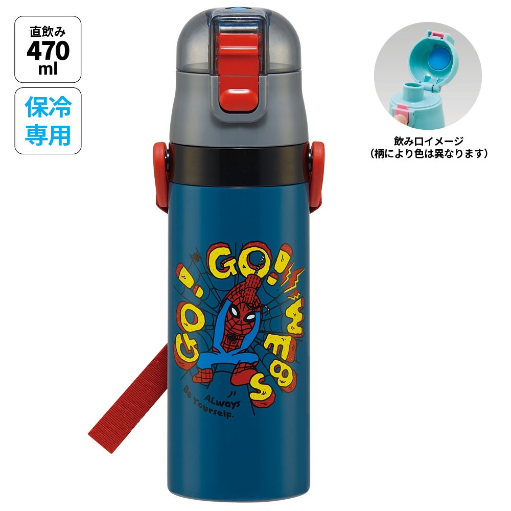 【送料無料】超軽量ダイレクトステンレスボトル 470ml ＳＰＩＤＥＲＣＯＭＩＣ／SDC4_4973307665974
