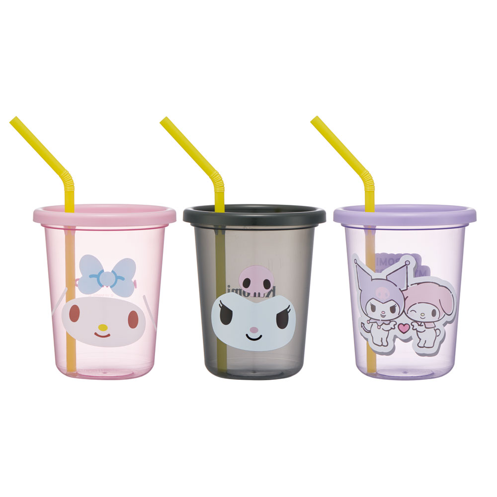 ストロー付タンブラー 320ml/3個セットクロミ／SIH3ST_4973307648168／スケーター