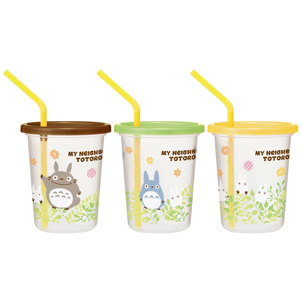 ストロー付タンブラー 320ml/3個セットトトロ　プランツ／SIH3ST_4973307458507／スケーター