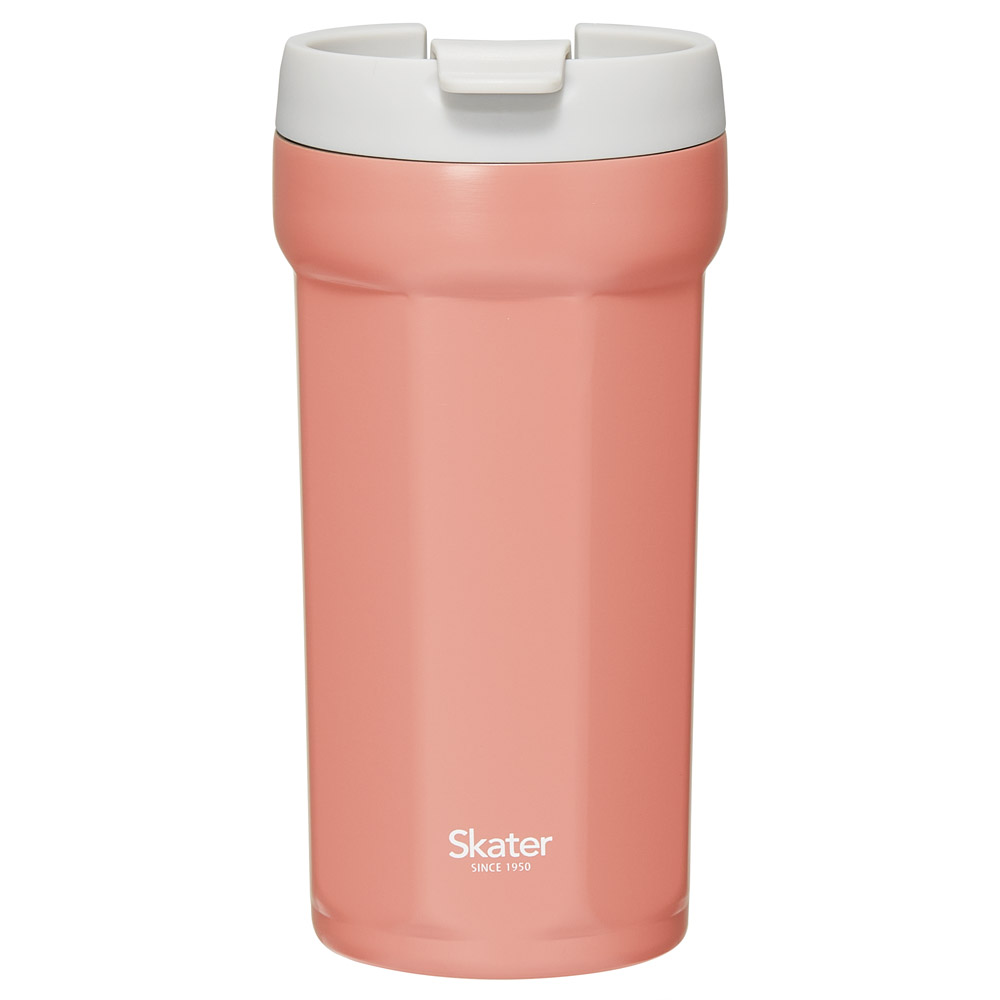 八角形 ステンレス タンブラー 350ml コップ フタ付き 保温 保冷 おしゃれ スケーター skater SMVO4 フィールカラー テラコッタオレンジ