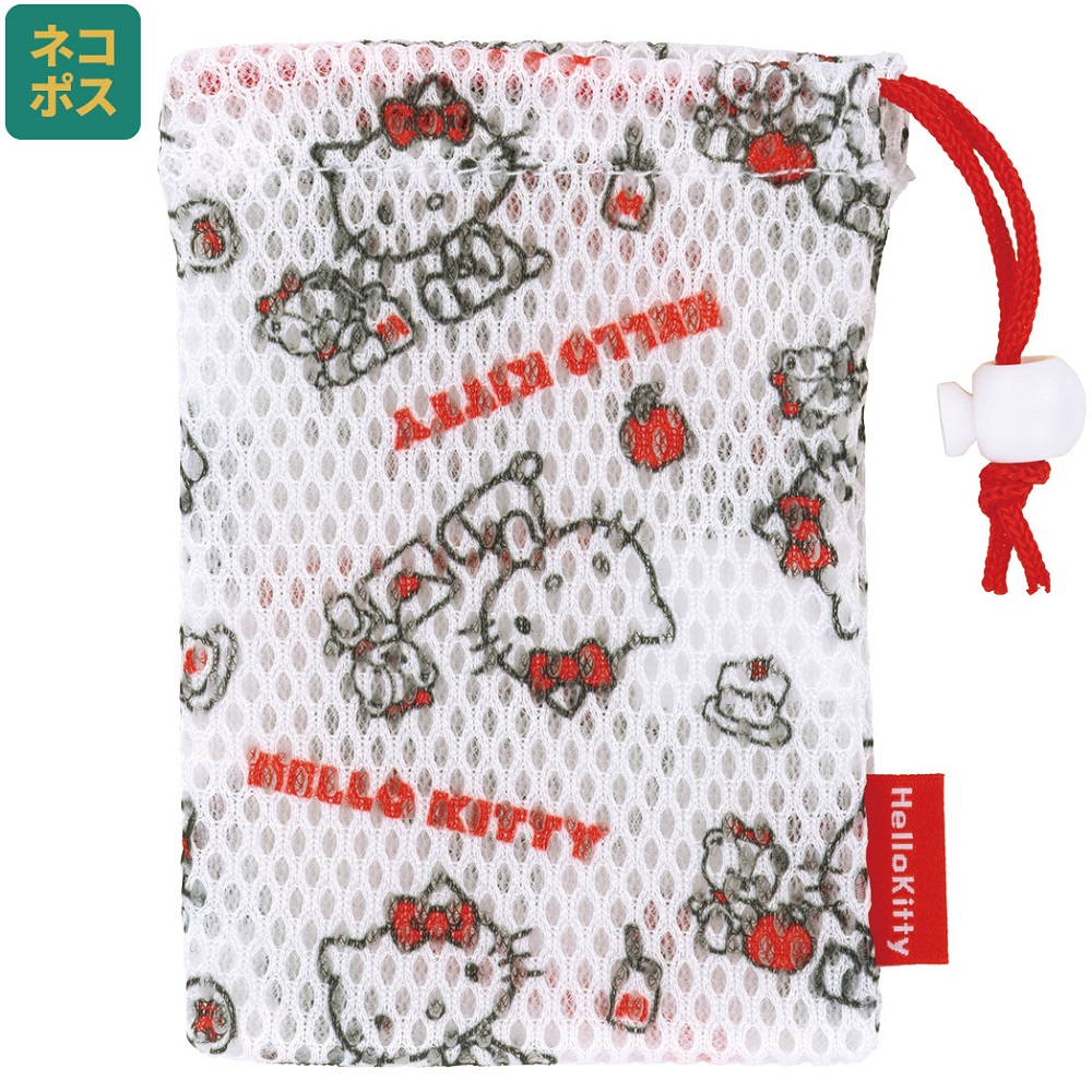 【メール便対象品】 石けん ネット せっけん 石鹸 手洗い 泡立ち 立体ネット 巾着型 部分洗い 洗濯 スケーター skater SON1 キティ タイニーチャム ハローキティ 女の子【メッシュ 生地 吊り下げ】