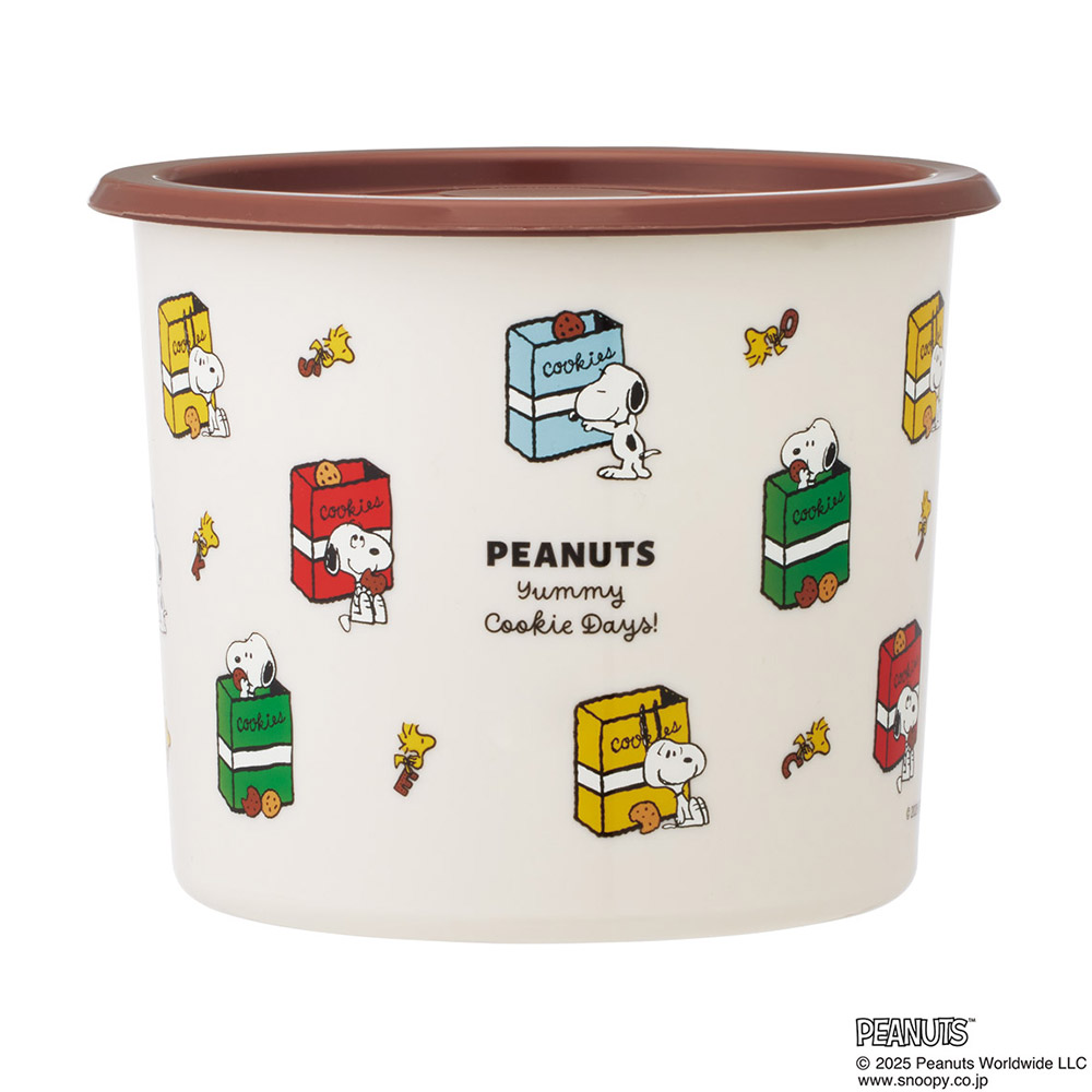 スケーター ワンタッチ 密閉 保存容器 M 800ml プラスチック 日本製 蓋付き 食品保存 軽い skater SOT8 スヌーピー クッキー SNOOPY ピーナッツ 女性【密閉容器 おしゃれ 食品保存容器 ワンプッシュ レンジ可】