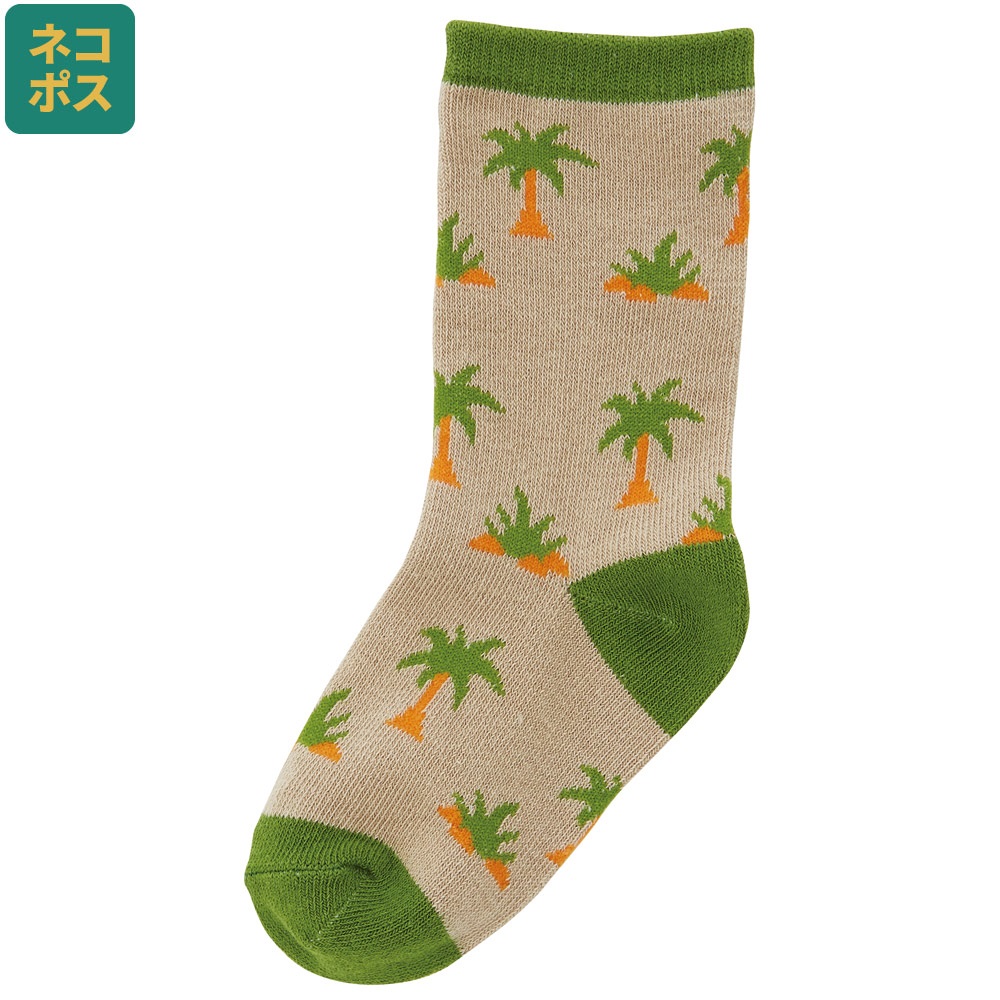 【メール便対象品】 靴下 キッズ 子供用靴下 ソックス 14～16cm くつ下 こども 1足 スケーター skater SOX2 ヤシの木 男の子 男子【子ども プレゼント 子供用 かわいい くつした】