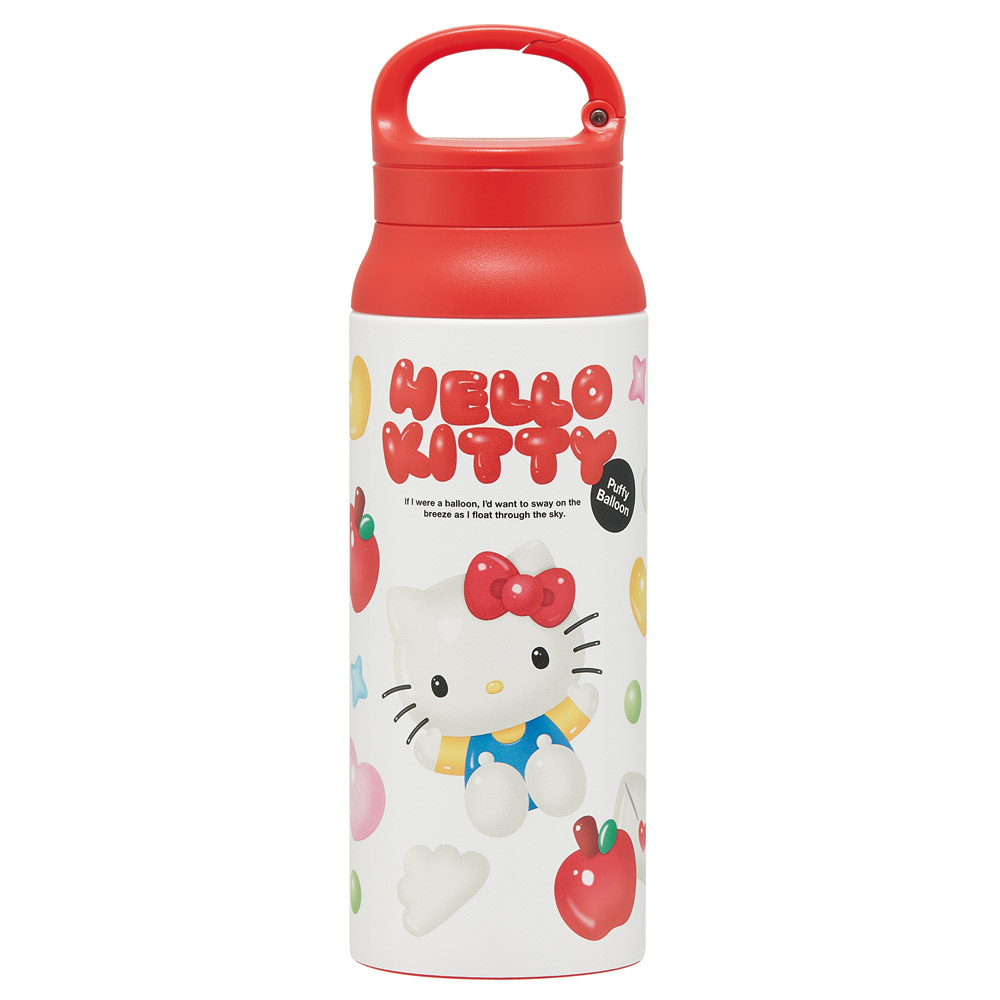 スケーター 水筒 600ml カラビナ ハンドル ステンレス ボトル 保温 保冷 キッズ 子供 STBC6 キティ ハローキティ キティちゃん サンリオ 女の子【キャラクター こども 真空二重構造 水分補給】