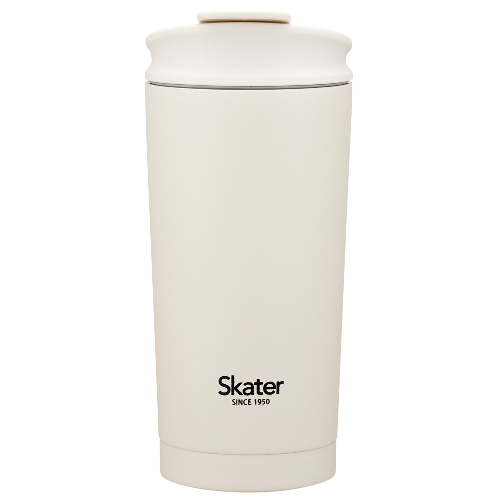 スケーター サーモ タンブラー 水筒 450ml 持ち運び 保温 保冷 ステンレス 蓋付き おしゃれ skater STBF5 アイボリー 男の子 女の子 男子 女子 メンズ【軽量 真空断熱 マグ オフィス かわいい ふた付き 蓋】