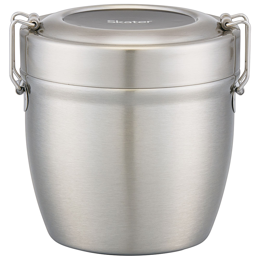 【送料無料】抗菌真空ステンレスランチジャー　丼タイプ 550ml/2段ベーシック／STLBD6AG_4973307550379