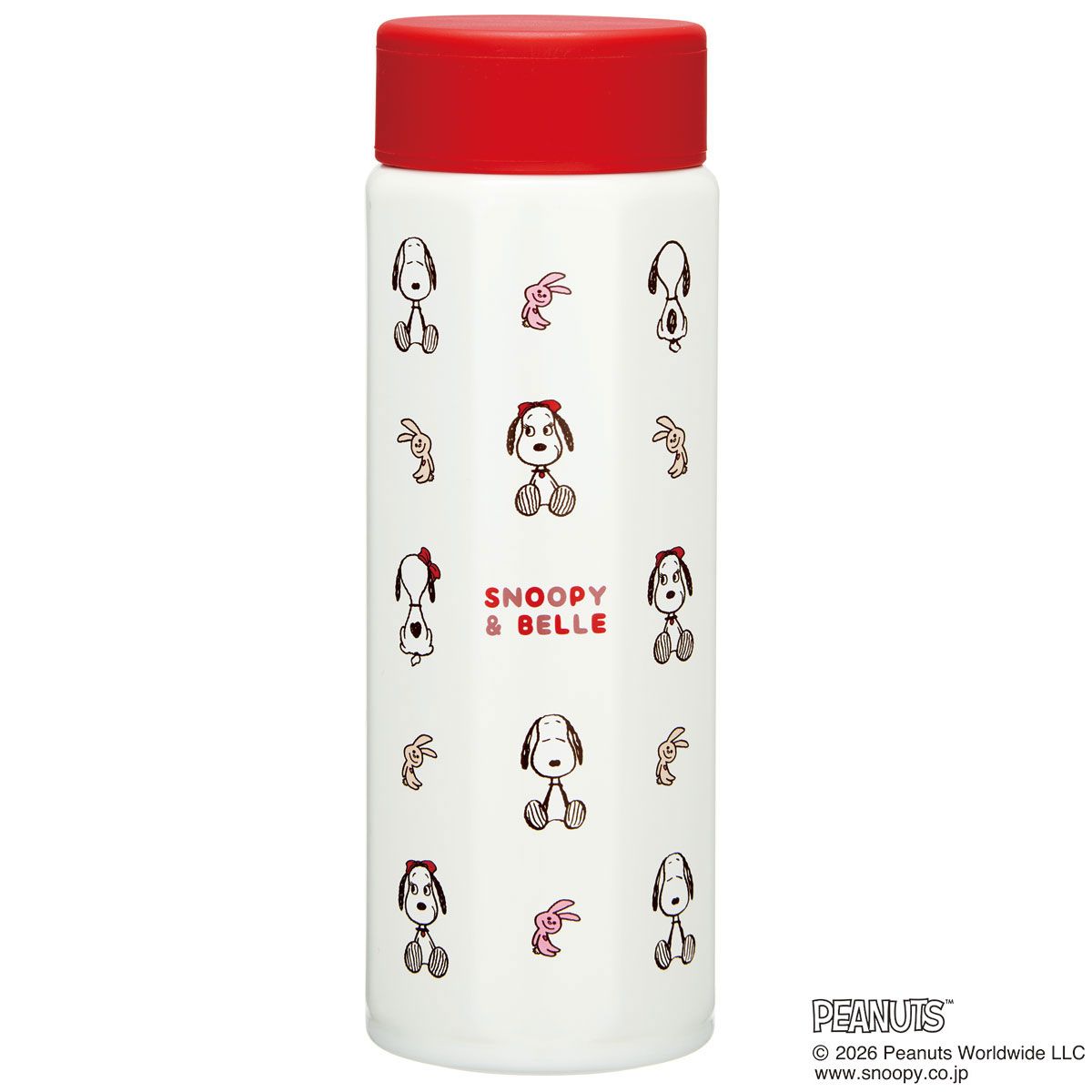 スケーター 水筒 500ml ステンレス 保冷 保温 直飲み 八角形 マグボトル 大人 キャラクター skater STO5 スヌーピー ベル SNOOPY ピーナッツ 女性【ステンレスボトル マグ ボトル 500 子供 かわいい】