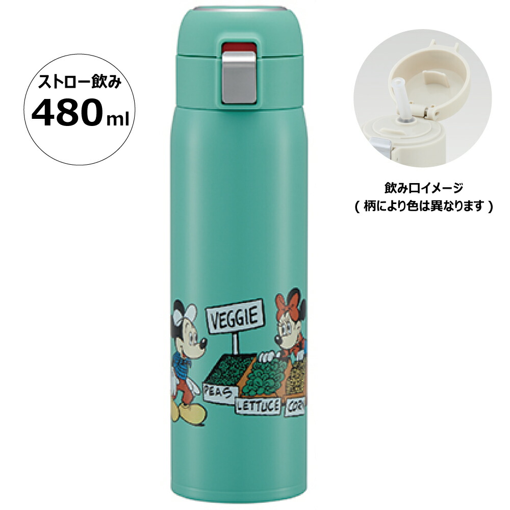 ワンタッチストローボトル 480ml ミッキー／STOT5ST_4973307591266／スケーター