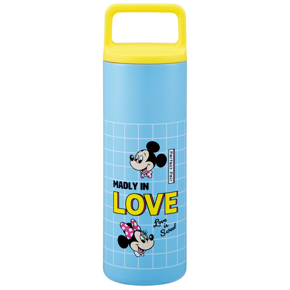 スケーター スクエアハンドル付 ステンレス マグボトル 水筒 450ml 保温 保冷 直飲み skater STSQH5 ミッキー&フレンズ グリッド ミッキーマウス 男の子 女の子【保冷保温 マイボトル おしゃれ かわいい マグ ボトル】