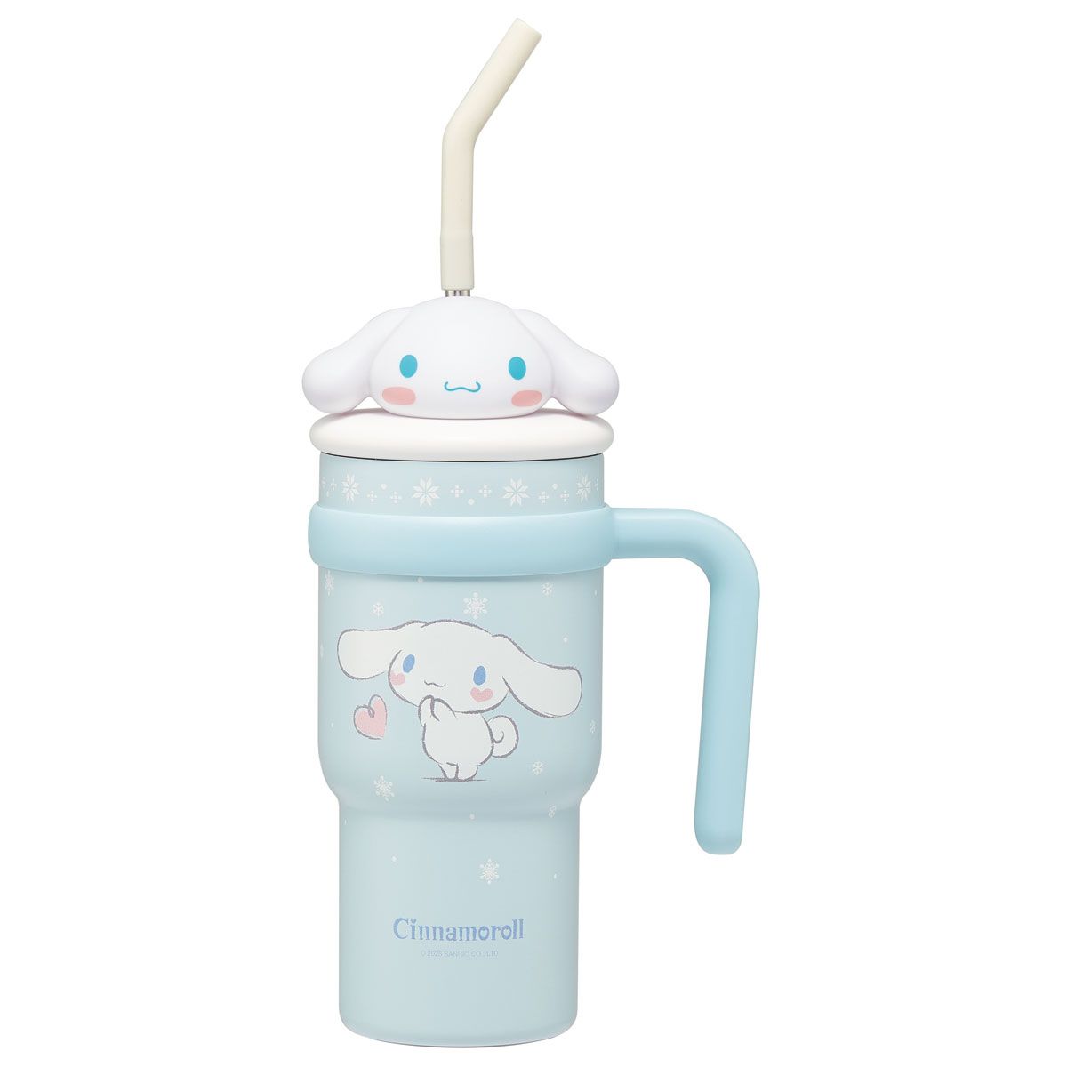 スケーター ハンドル付き ストロー タンブラー 700ml 保冷 専用 マスコット付き skater STSTBM7 シナモロール シナモン サンリオ 女の子 女子【子供 キッズ 大人 真空二重構造 持ち手付き】