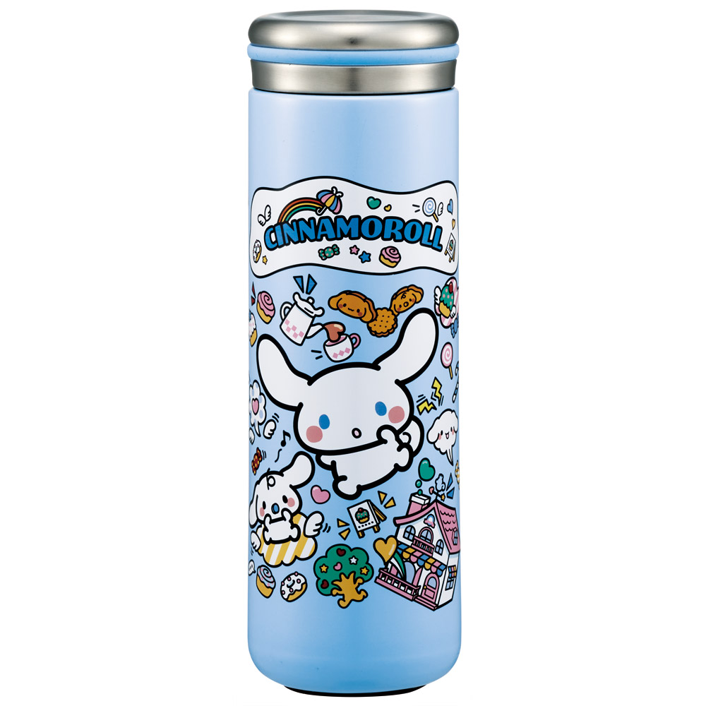 ステンレス マグ ボトル 水筒 280ml 保温 保冷 真空二重構造 直飲み おしゃれ スケーター skater STX3 シナモロール シナモン サンリオ 女の子 女子【マイボトル ステンボトル 子供 キッズ 大人】