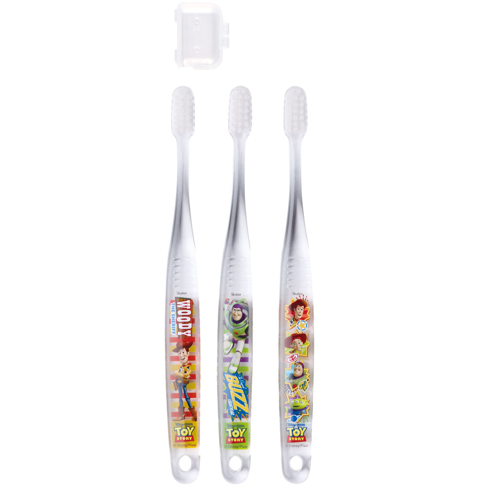 クリア歯ブラシ 3本セット/小学生用トイストーリー２３／TBCR6T_4973307630989