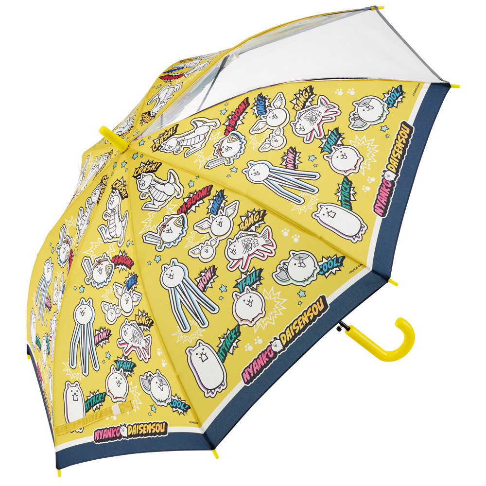 スケーター 子供用 ジャンプ 傘 55cm 子供 子供用傘 長傘 かさ カサ 雨傘 キッズ こども skater UB55C にゃんこ大戦争 26年 にゃんこ 男の子 女の子 男子【小学生 幼稚園 ジャンプ傘 雨の日 ジャンプ式 ワンタッチ 通学】 【 レイン】