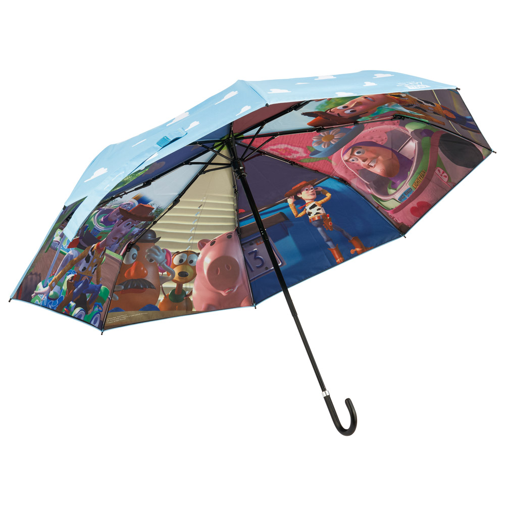 スケーター 日傘 晴雨兼用 傘 UVカット 遮光 遮熱 両面印刷 折りたたみ 55cm skater UBOTBP55 トイストーリー トイ・ストーリー ディズニー ファイナルフレーム【両面プリント 折りたたみ傘 手開き グラスファイバー】 【 レイン】