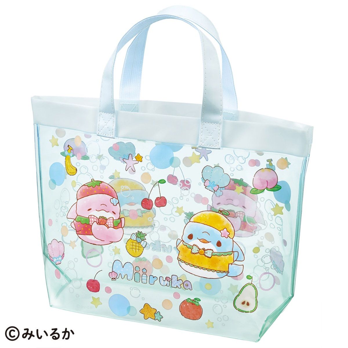 スケーター ビーチバッグ プールバッグ キッズ 子供 こども かわいい おしゃれ キャラクター skater VB45N みいるか フルーツ ゆるいるか イルカ グッズ【スイミングバッグ プール 海 バッグ ビニール バック】