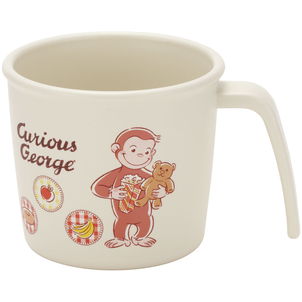 食器 ベビー 離乳食 コップ カップ 持ち手 食洗機対応 電子レンジ 抗菌 赤ちゃん スケーター skater XP21AG おさるのジョージ ひとまねこざる 男の子 女の子【割れにくい キッズ おしゃれ 持ちやすい 日本製 幼児】