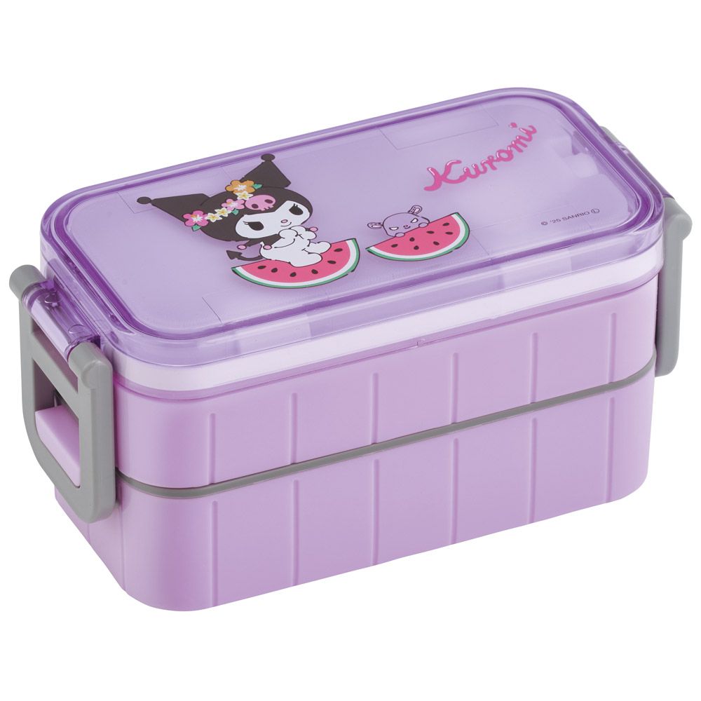 スケーター 保冷剤付き お弁当箱 弁当箱 お弁当 ランチボックス 2段 600ml 箸付き 高校生 skater YZW3IC クロミ クロミちゃん サンリオ 女の子 女子【学生 二段 かわいい ランチ 子供 キッズ】