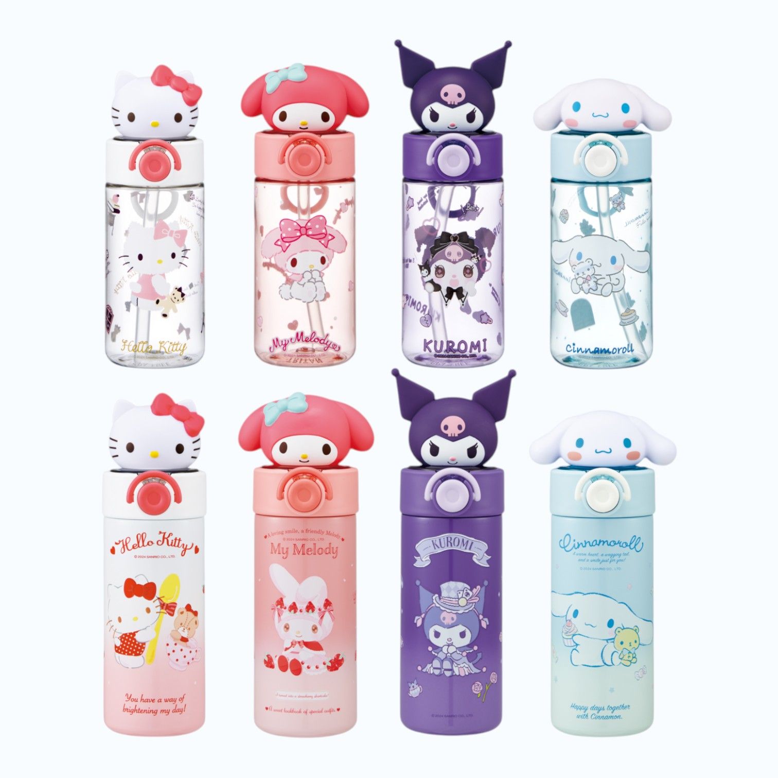 【サンリオキャラクターズ】かわいい立体マスコット付きストローボトルが新登場！お出かけが楽しくなる水分補給アイテムを発売中！