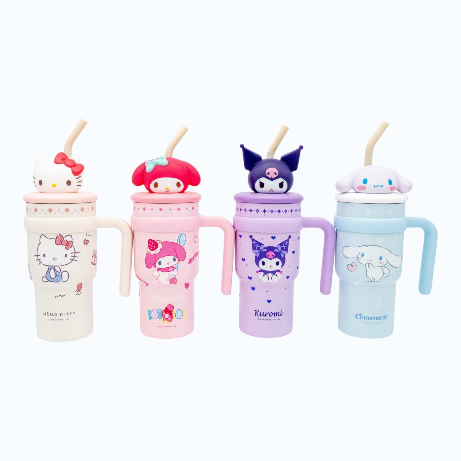 【サンリオキャラクターズ】立体マスコットが可愛い！機能性とデザイン性を両立した「ステンレスハンドル付きストロータンブラー」が新発売