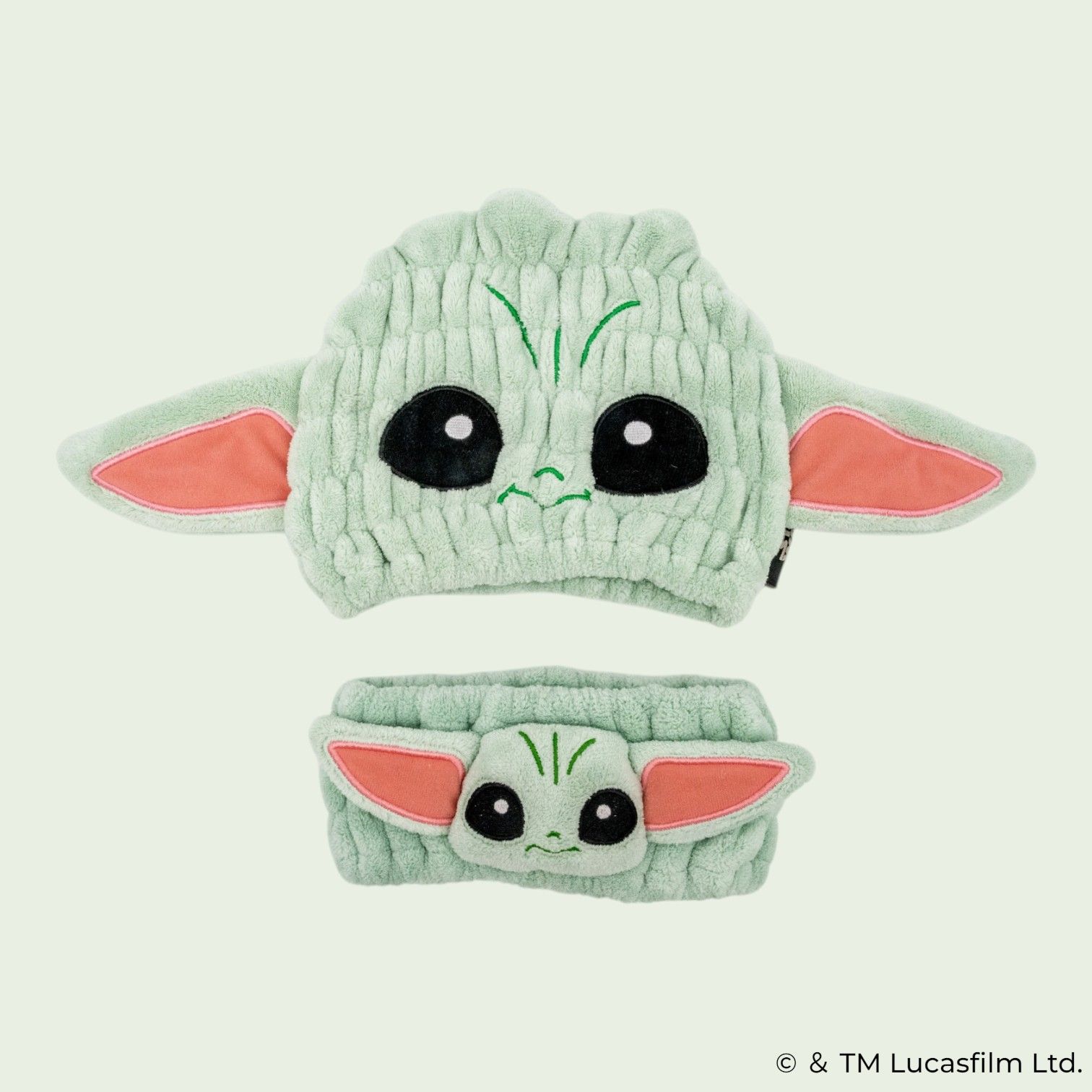 【スター・ウォーズ／マンダロリアン・アンド・ グローグー】お風呂上がりや洗顔を快適に！「グローグー」の吸水速乾タオルキャップとヘアターバンが7月27日(月)に新発売